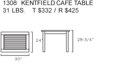 1308 Kentfield Cafe Table