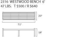 2316 Westwood Bench