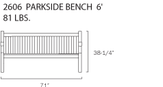 Parkside Bench 6'