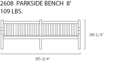 Parkside Bench 8'