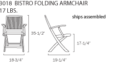 Bistro Folding Armchair