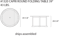 Capri Folding Round Table