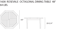 1608 Rosevale Octagon Table