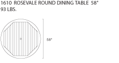 1610 Rosevale Dining Table