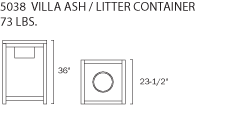 Villa Ash/Litter Container