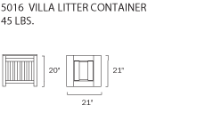 5016 Villa Litter Container